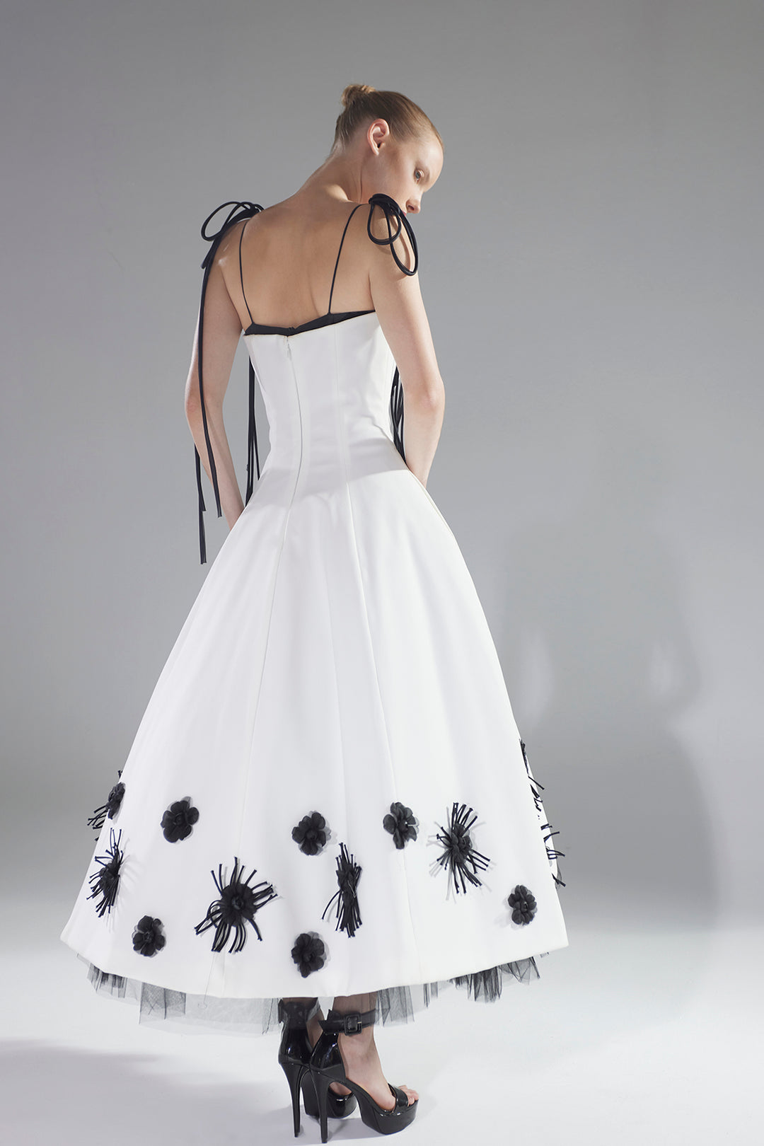 Strapless Floral A-line