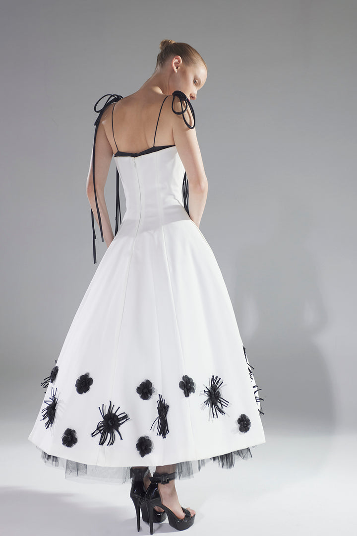 Strapless Floral A-line