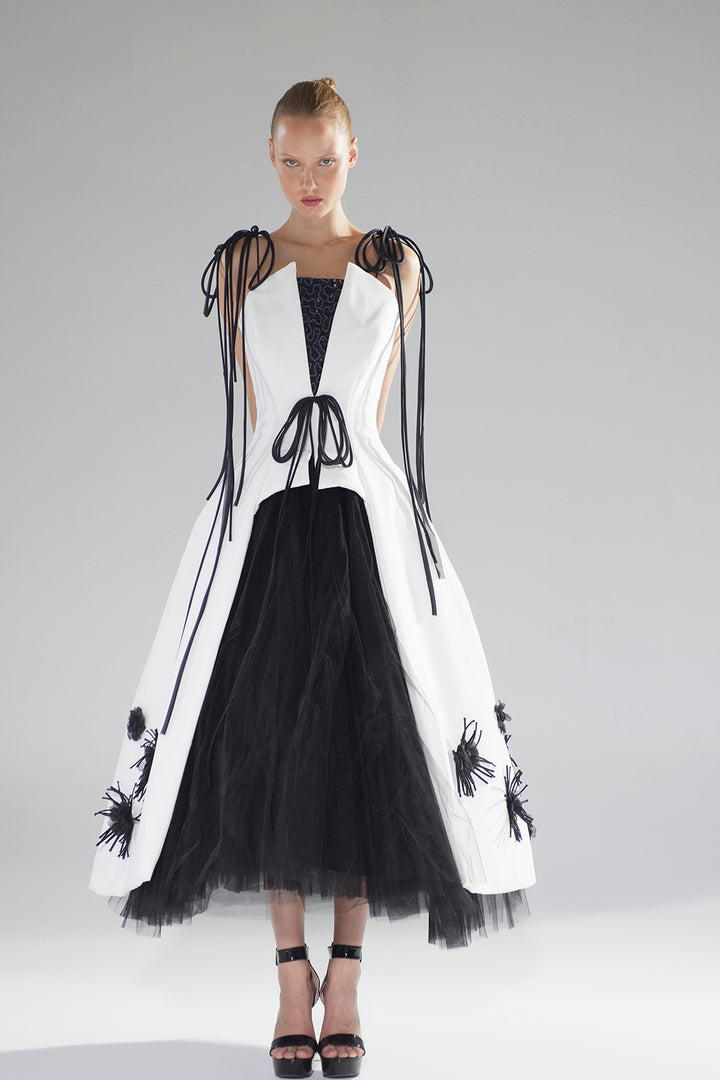 Strapless Floral A-line