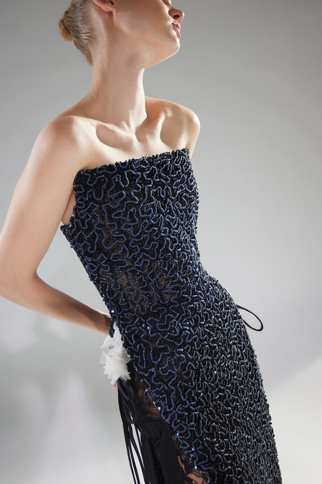 Strapless Satin Dress