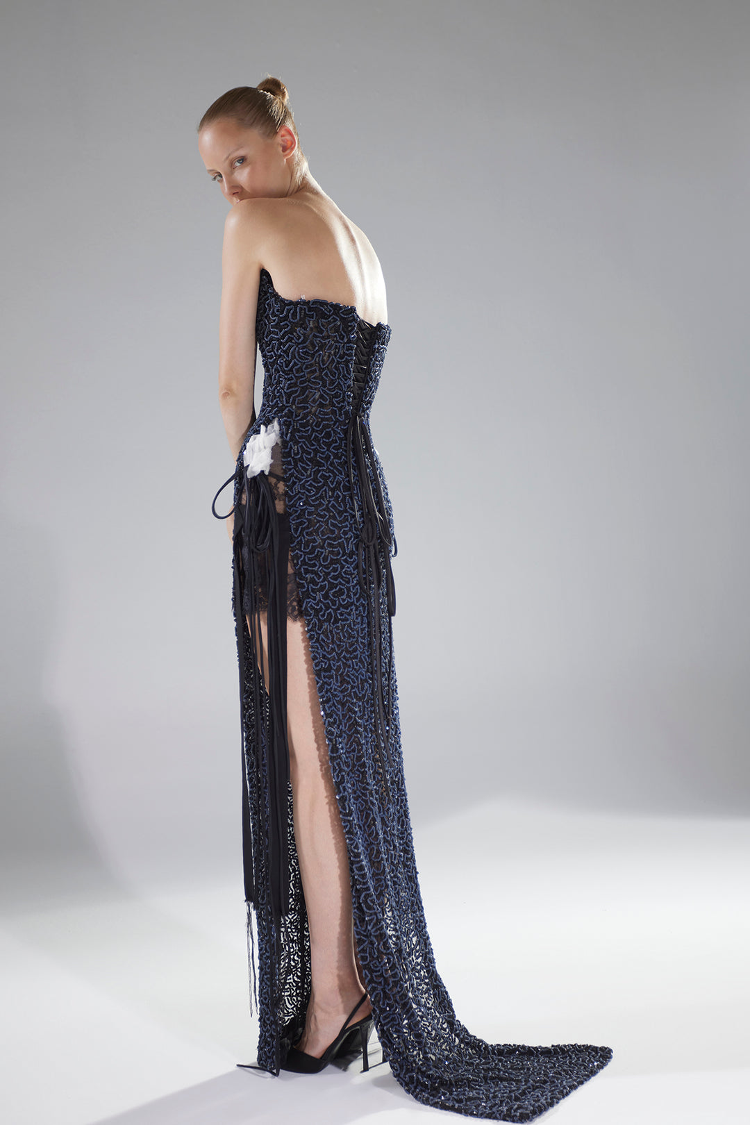 Strapless Satin Dress