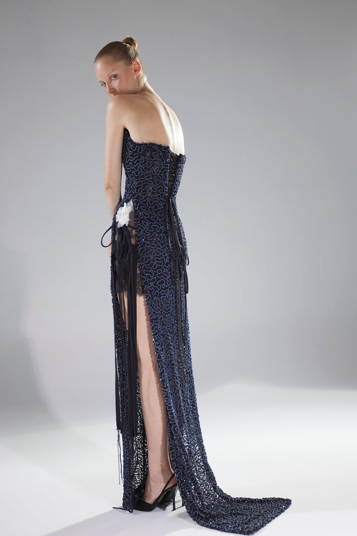 Strapless Satin Dress