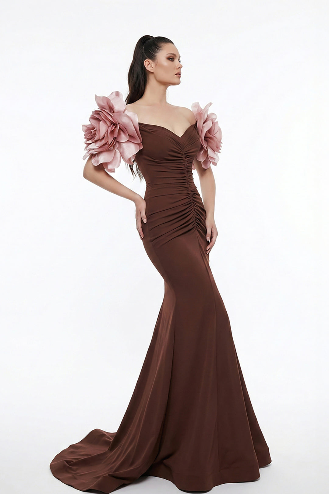 Off-The-Shoulder Neckline with A Mermaid Dress