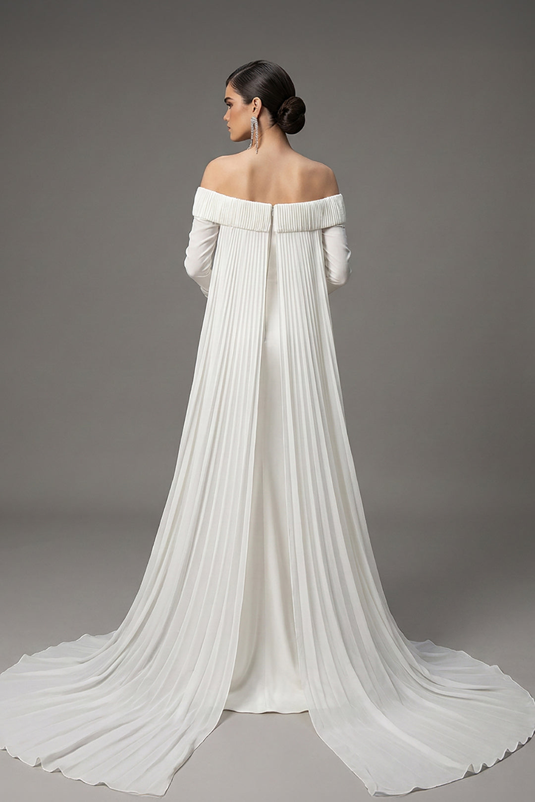 Off-The-Shoulder Mermaid Dress with Draped Bust