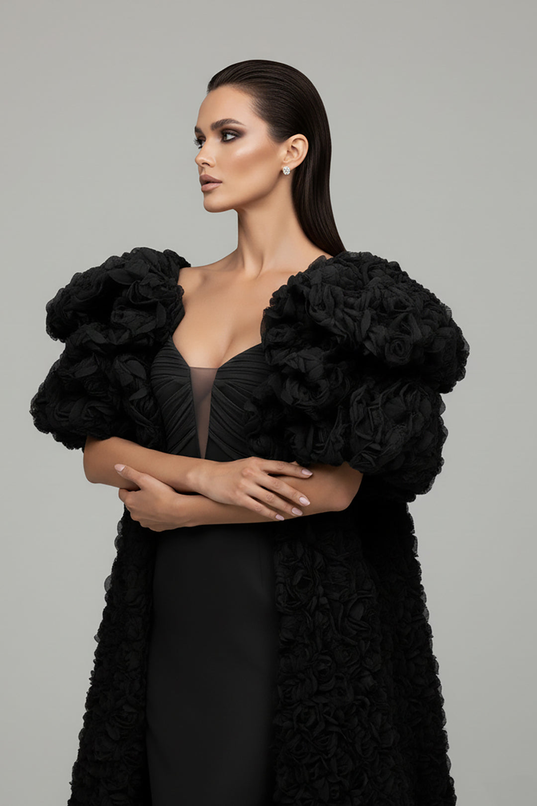 Strapless V-Neckline Column Dress