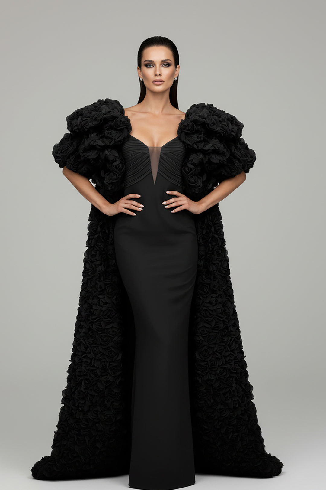 Strapless V-Neckline Column Dress