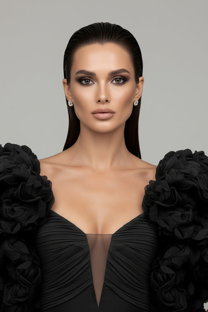Strapless V-Neckline Column Dress