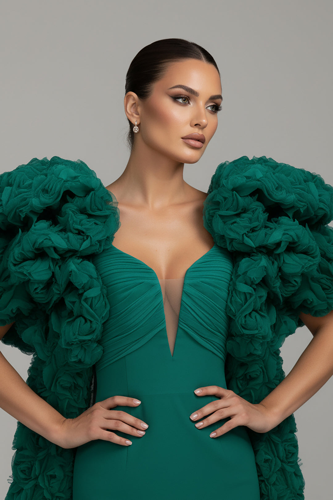 Strapless V-Neckline Column Dress