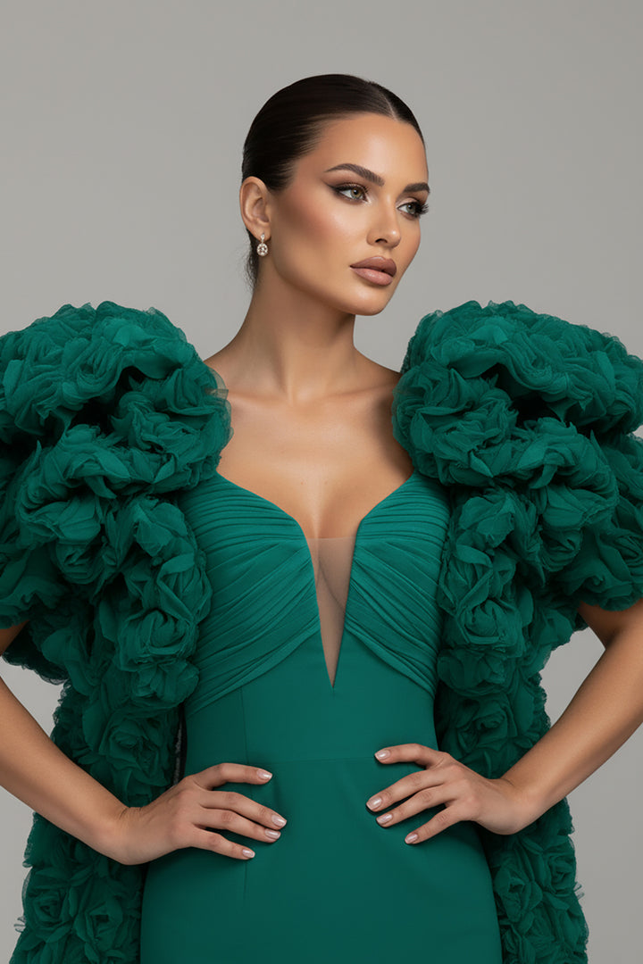 Strapless V-Neckline Column Dress
