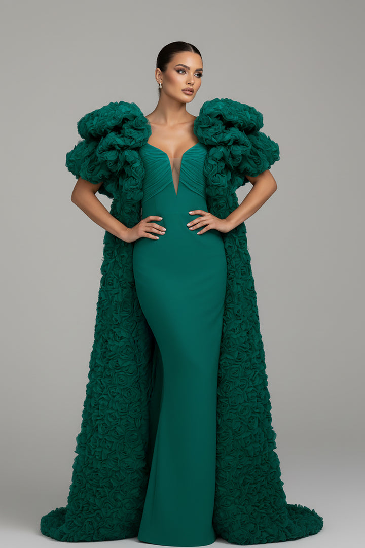 Strapless V-Neckline Column Dress