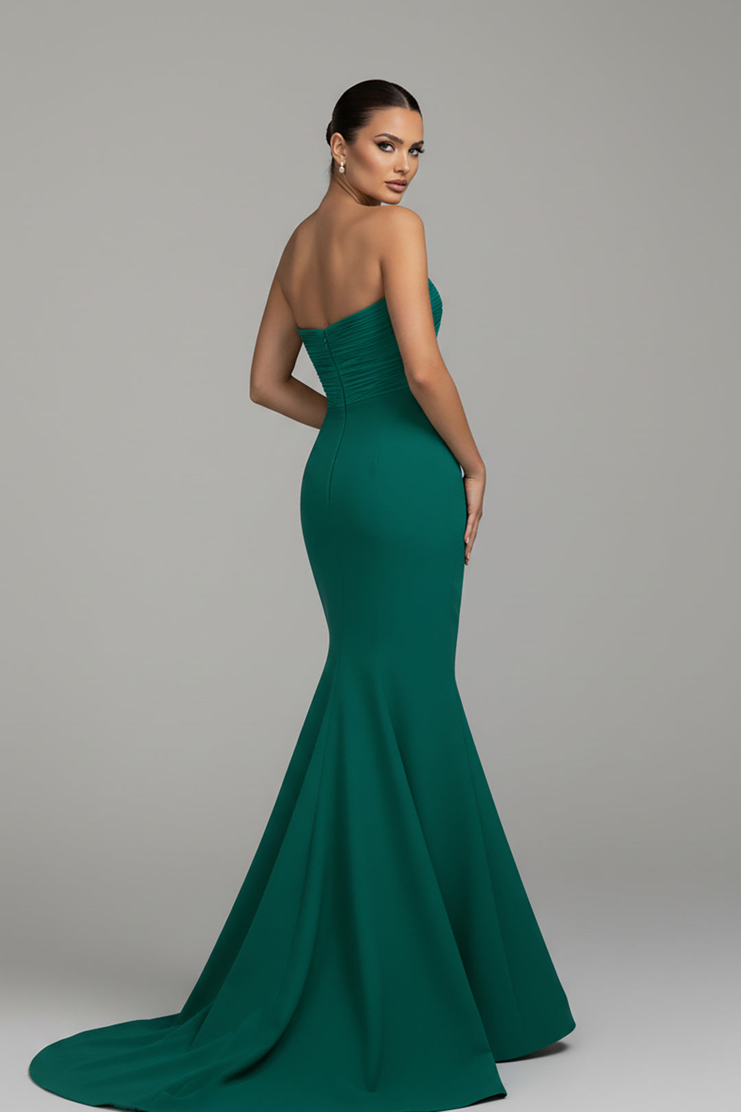 Strapless V-Neckline Column Dress