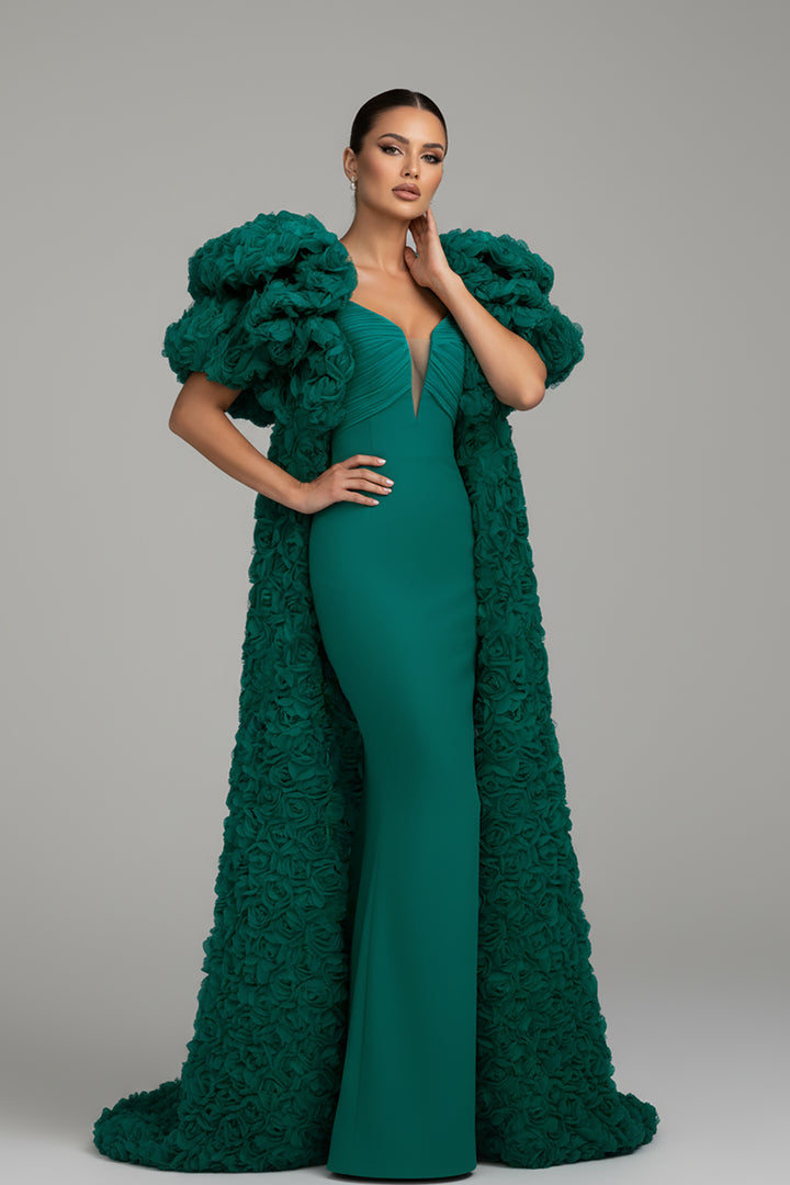 Strapless V-Neckline Column Dress
