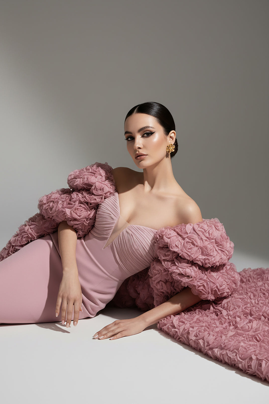 Strapless V-Neckline Column Dress