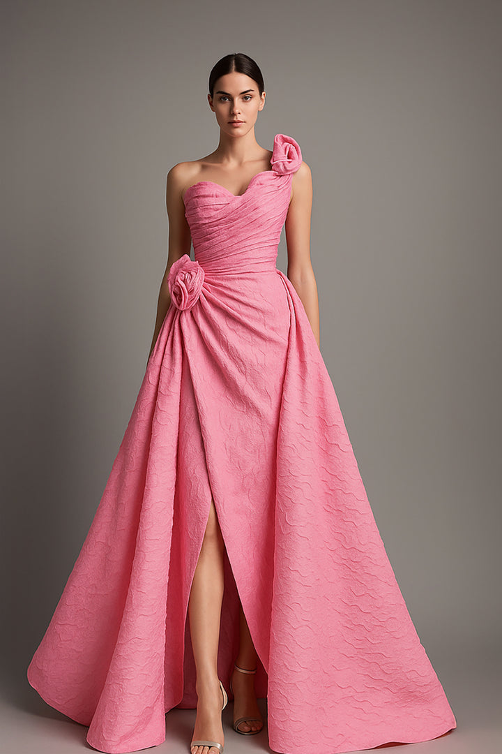 A-Line Dress with One-Shoulder Bodice
