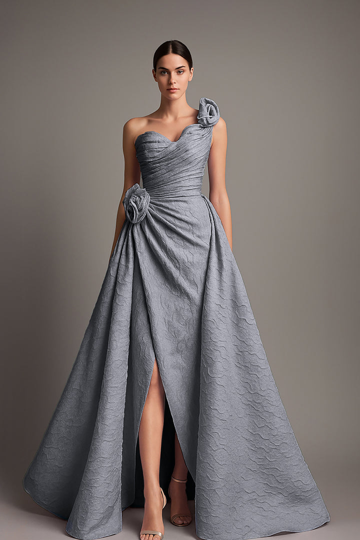 A-Line Dress with One-Shoulder Bodice