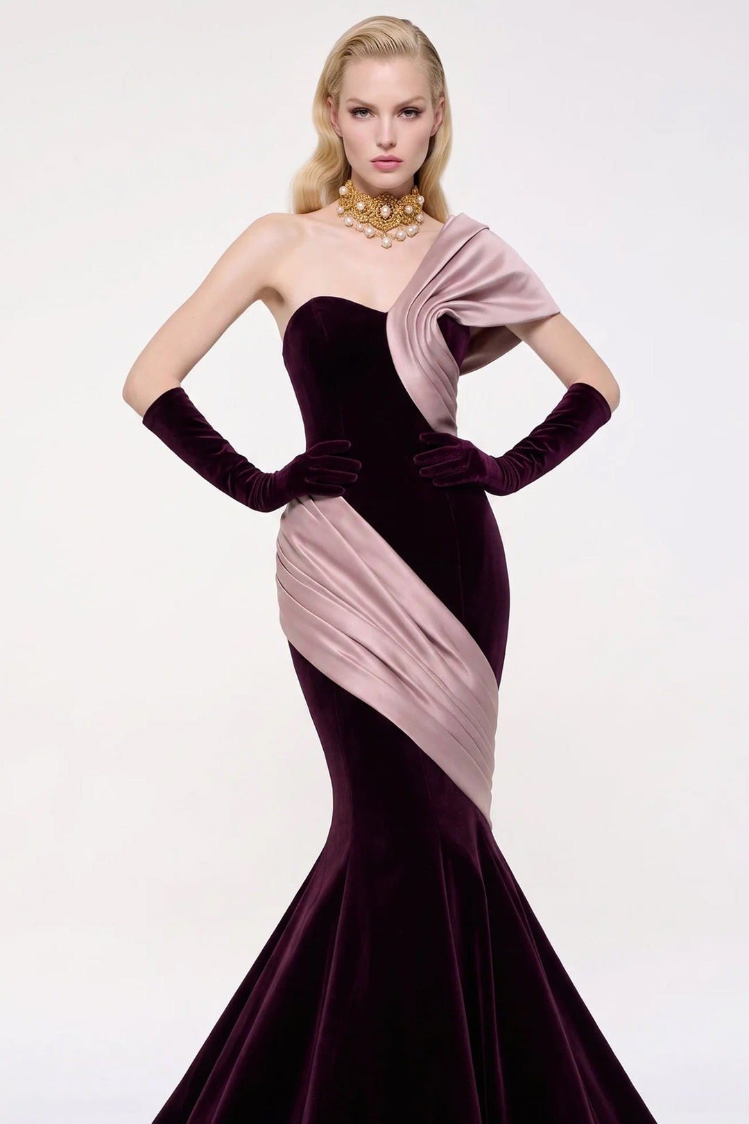Asymmetrical One-Shoulder with Mermaid Dress