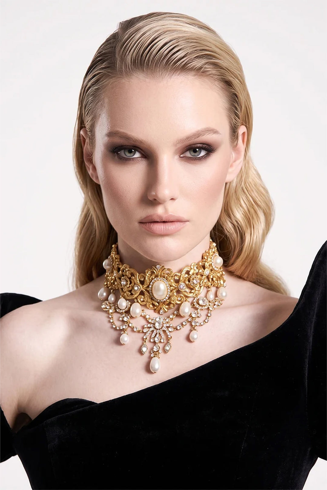 Asymmetric Structured Shoulder with Mermaid Dress