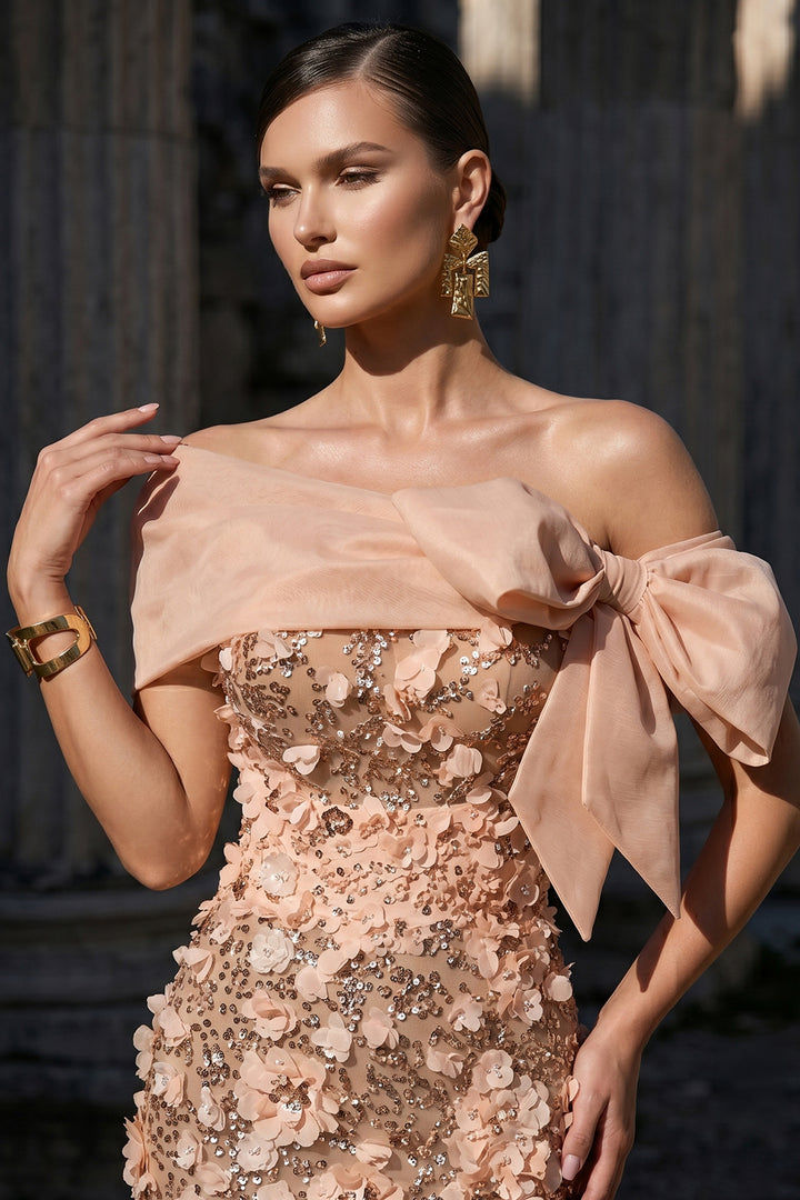 Off-The-Shoulder Mermaid Floor-Length Dress
