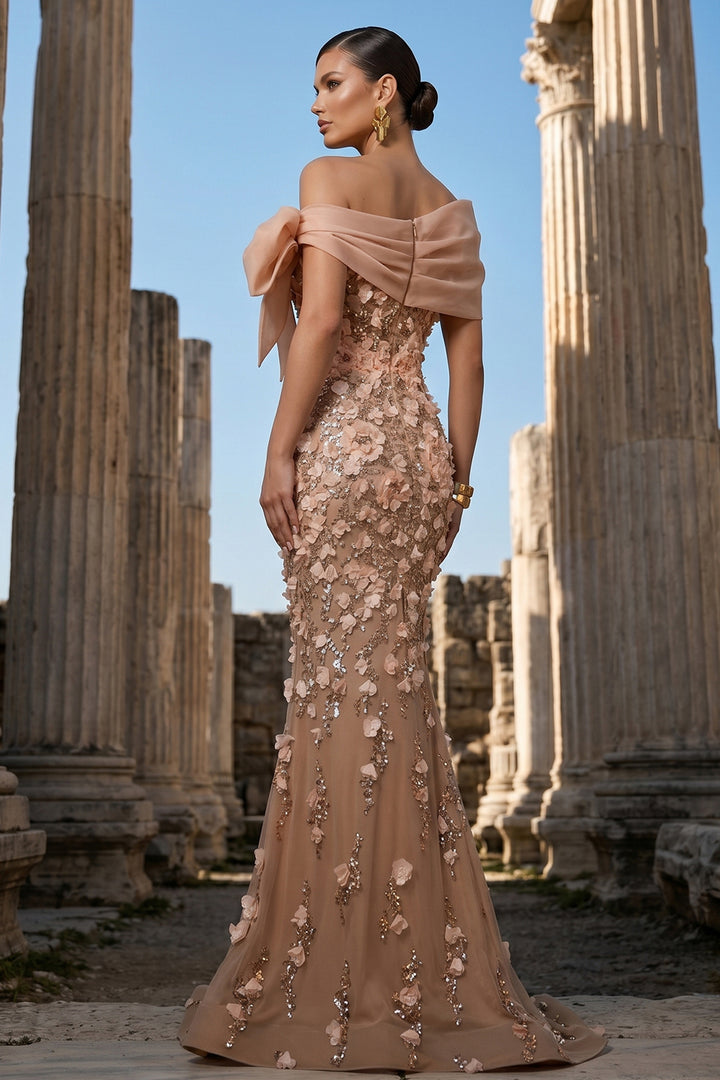 Off-The-Shoulder Mermaid Floor-Length Dress
