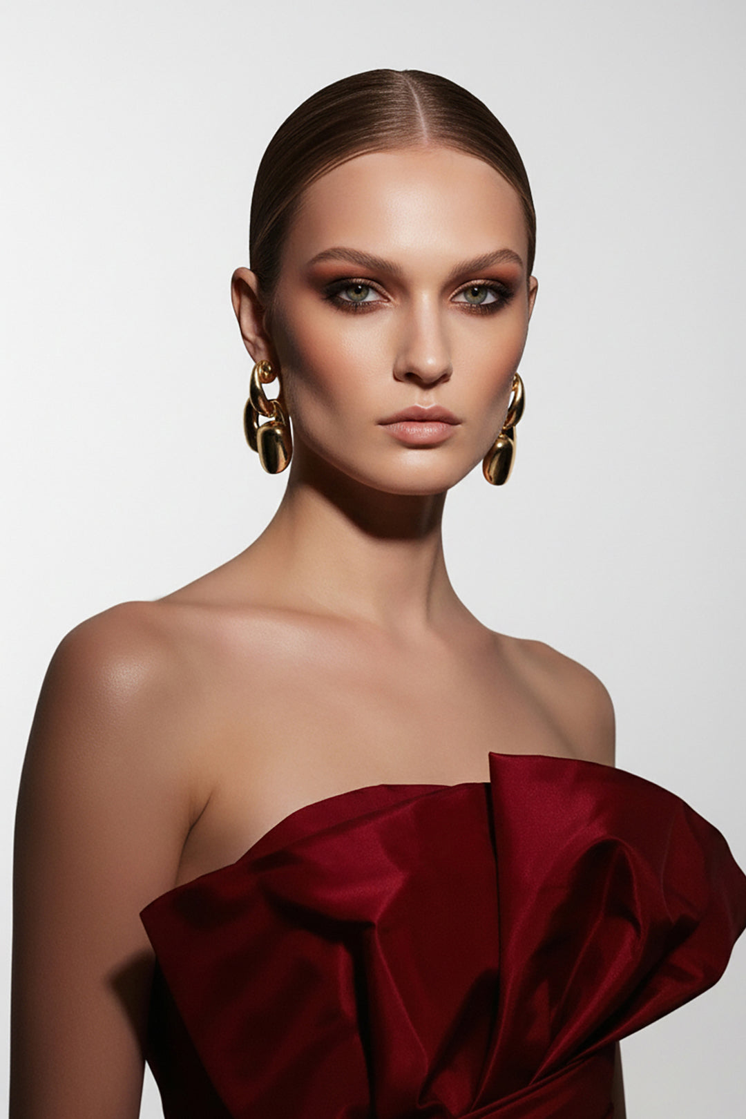 Long A-Line Dress with Fitted Bodice