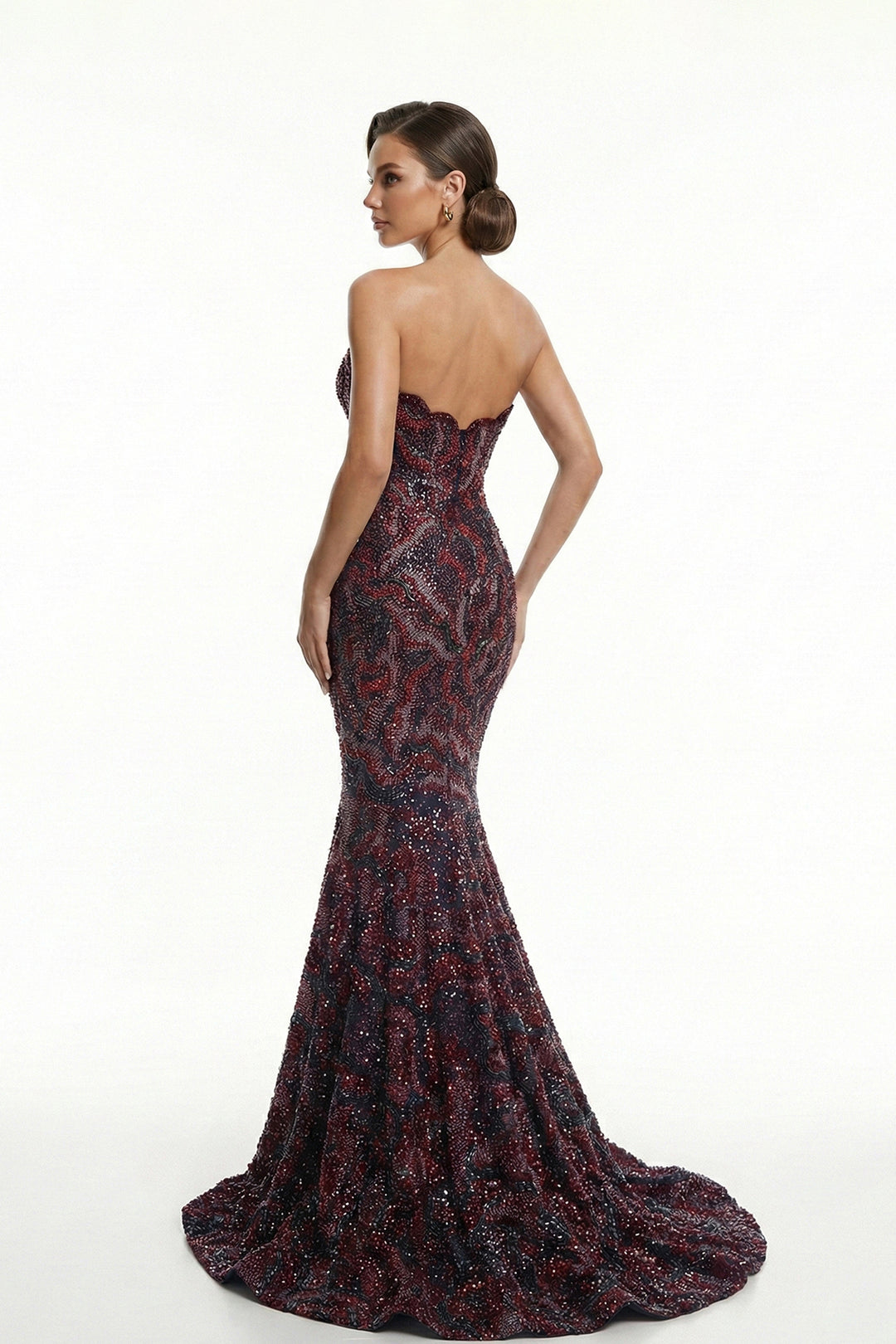 Strapless Mermaid Dress with Crystal Embellished Bodice