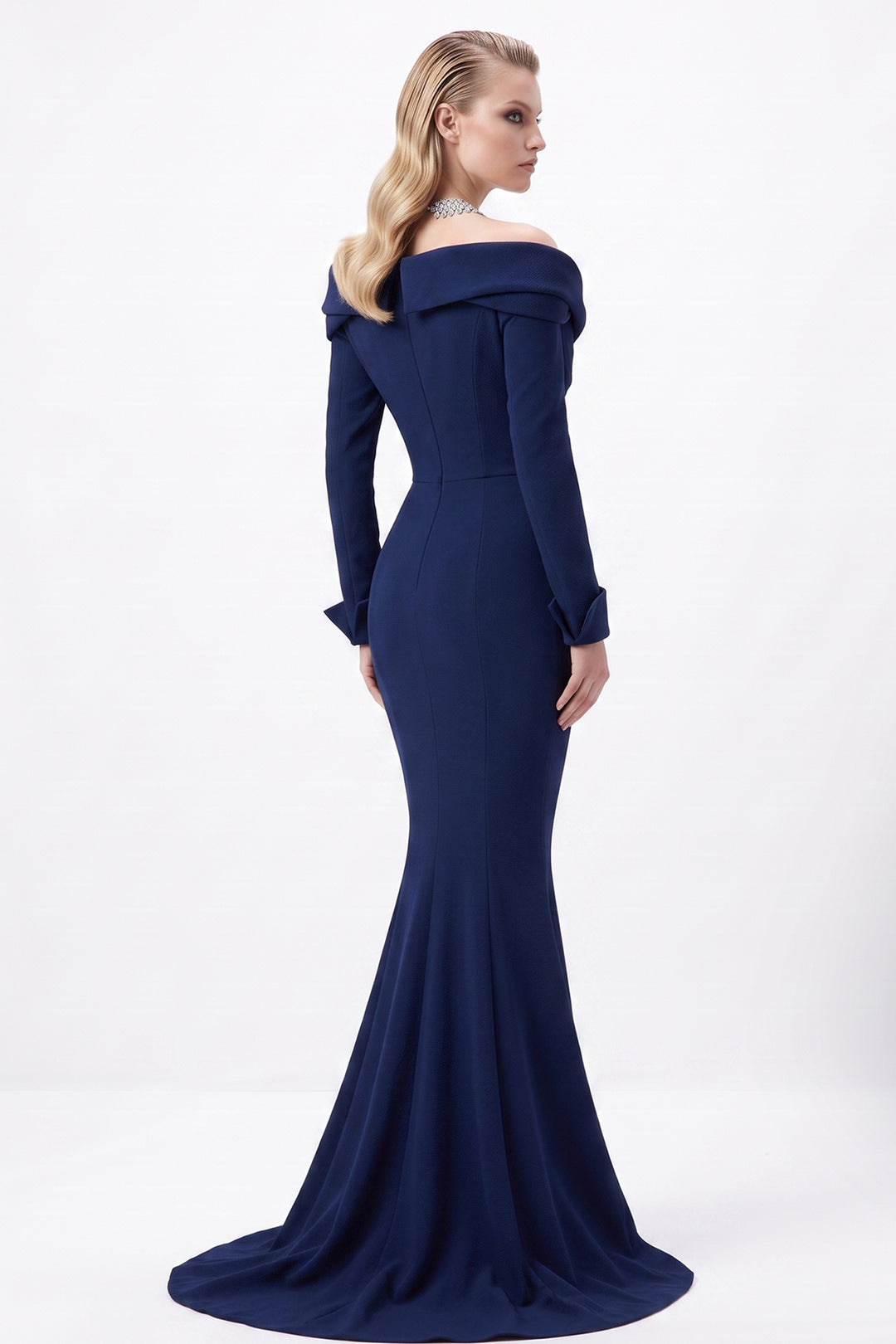 Fitted Crepe with Mermaid Dress