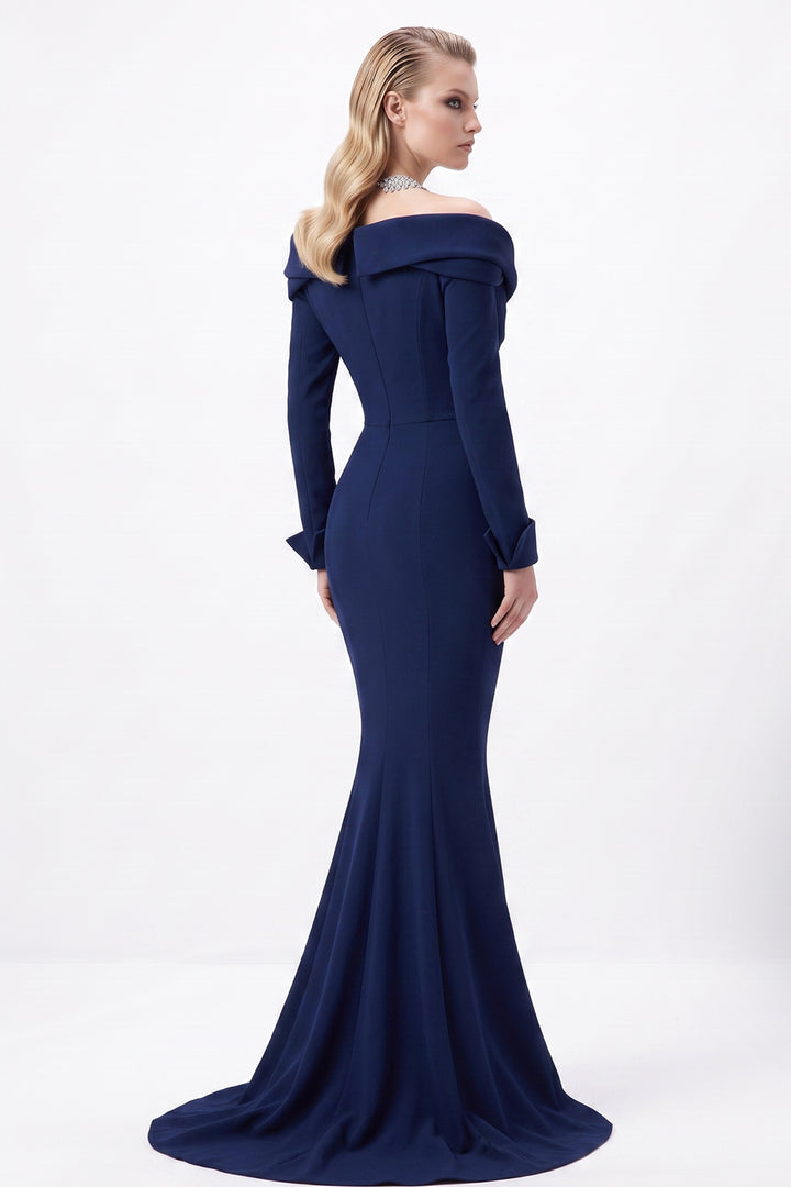 Fitted Crepe with Mermaid Dress