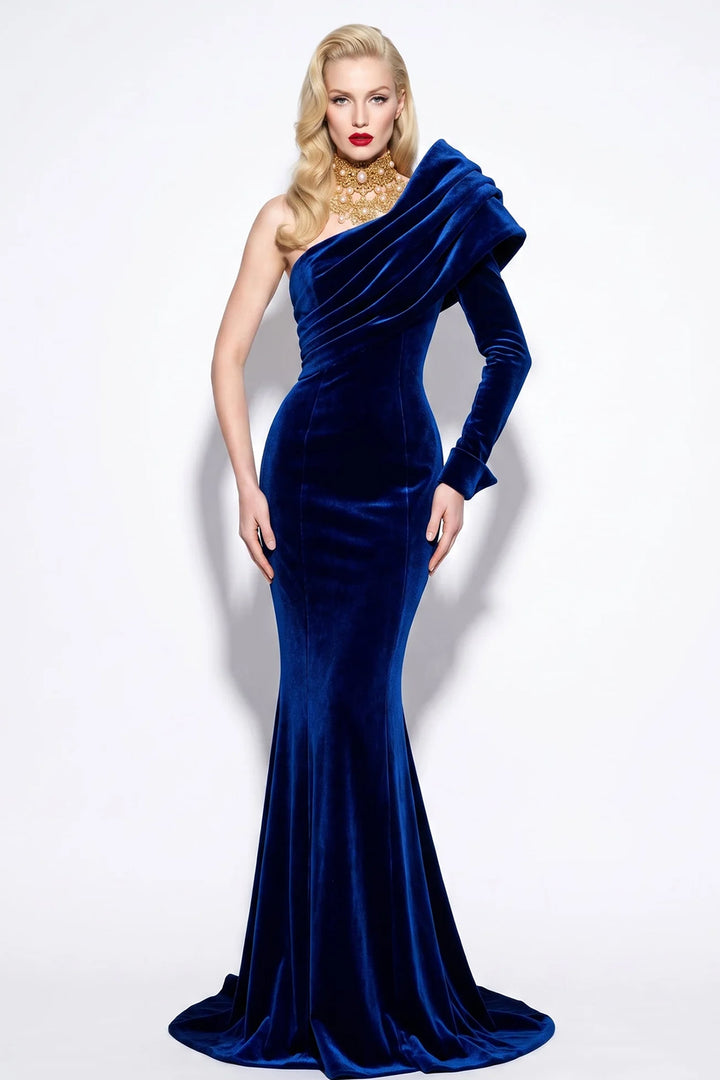 One-Shoulder Tailored with Mermaid Dress