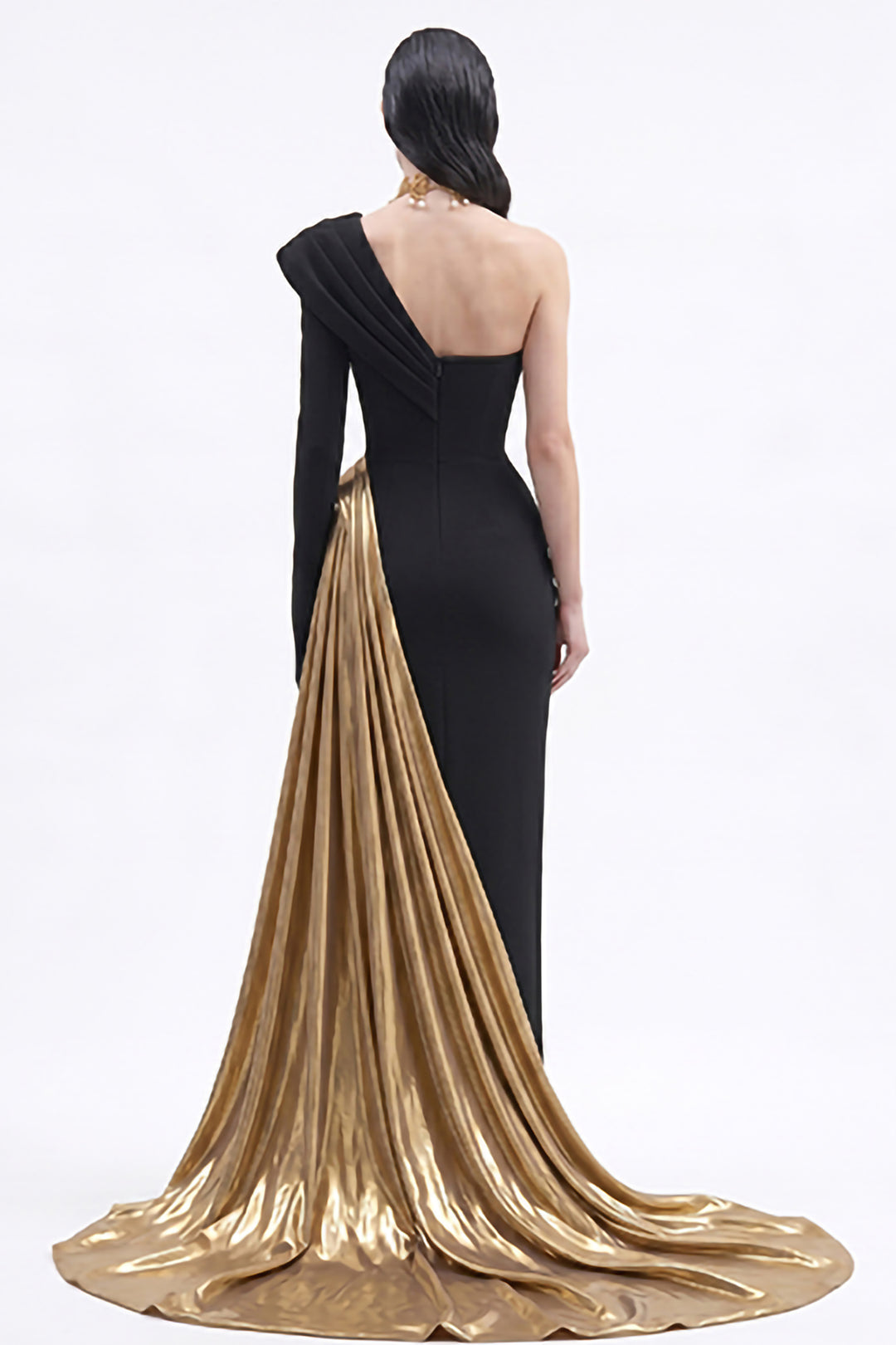 Asymmetrical One-Shoulder Column Dress