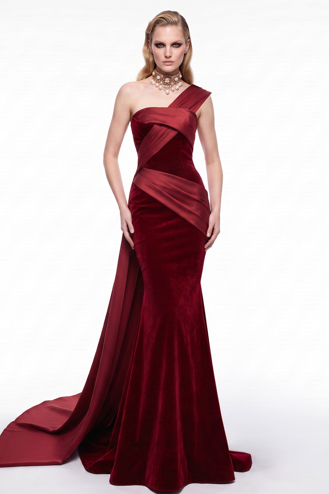 Asymmetrical One-Shoulder with Mermaid Dress