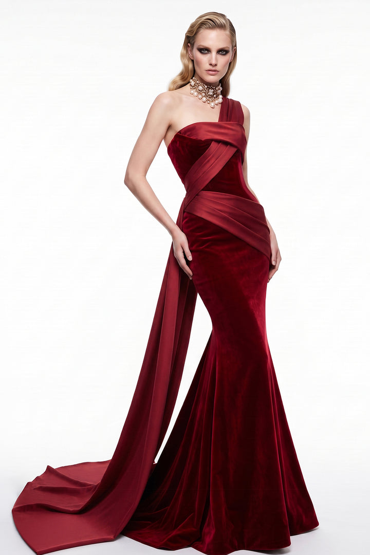 Asymmetrical One-Shoulder with Mermaid Dress