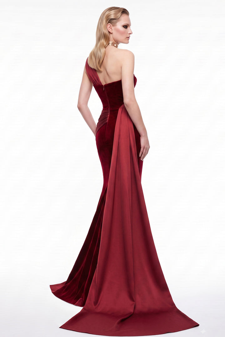 Asymmetrical One-Shoulder with Mermaid Dress