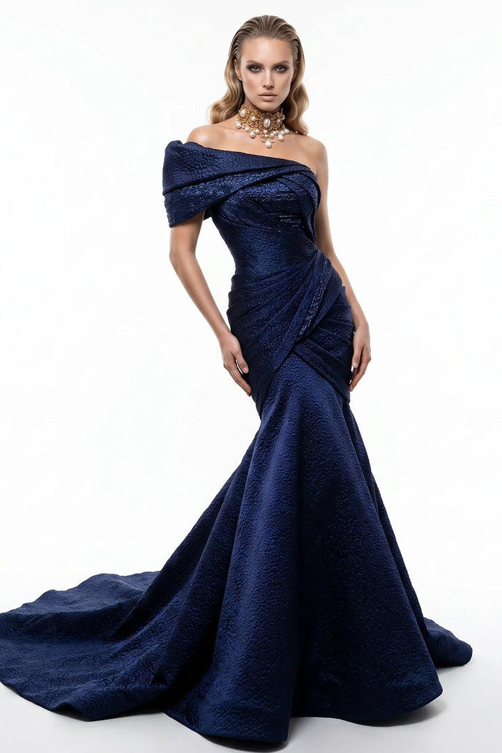 Asymmetrical Draped Mermaid Dress