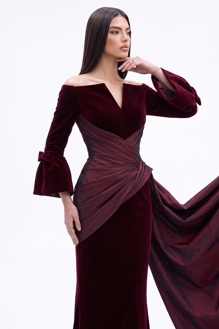 Off-The-Shoulder with Bell Sleeve Dress