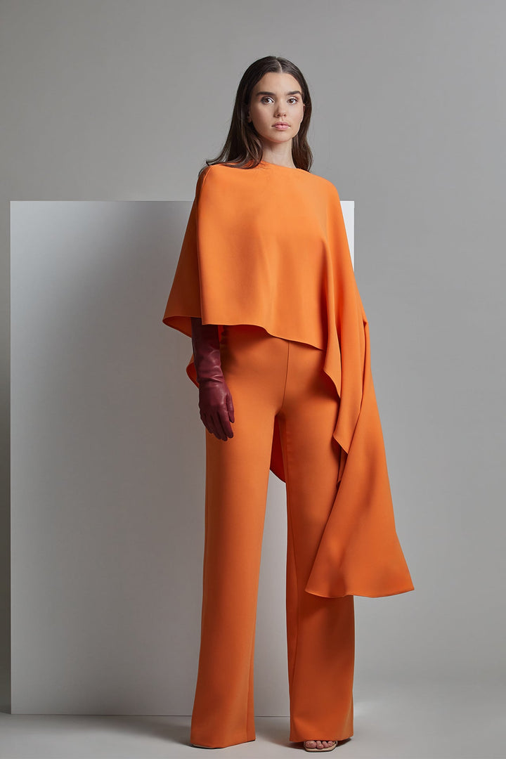 Cape Top with Flared Pants