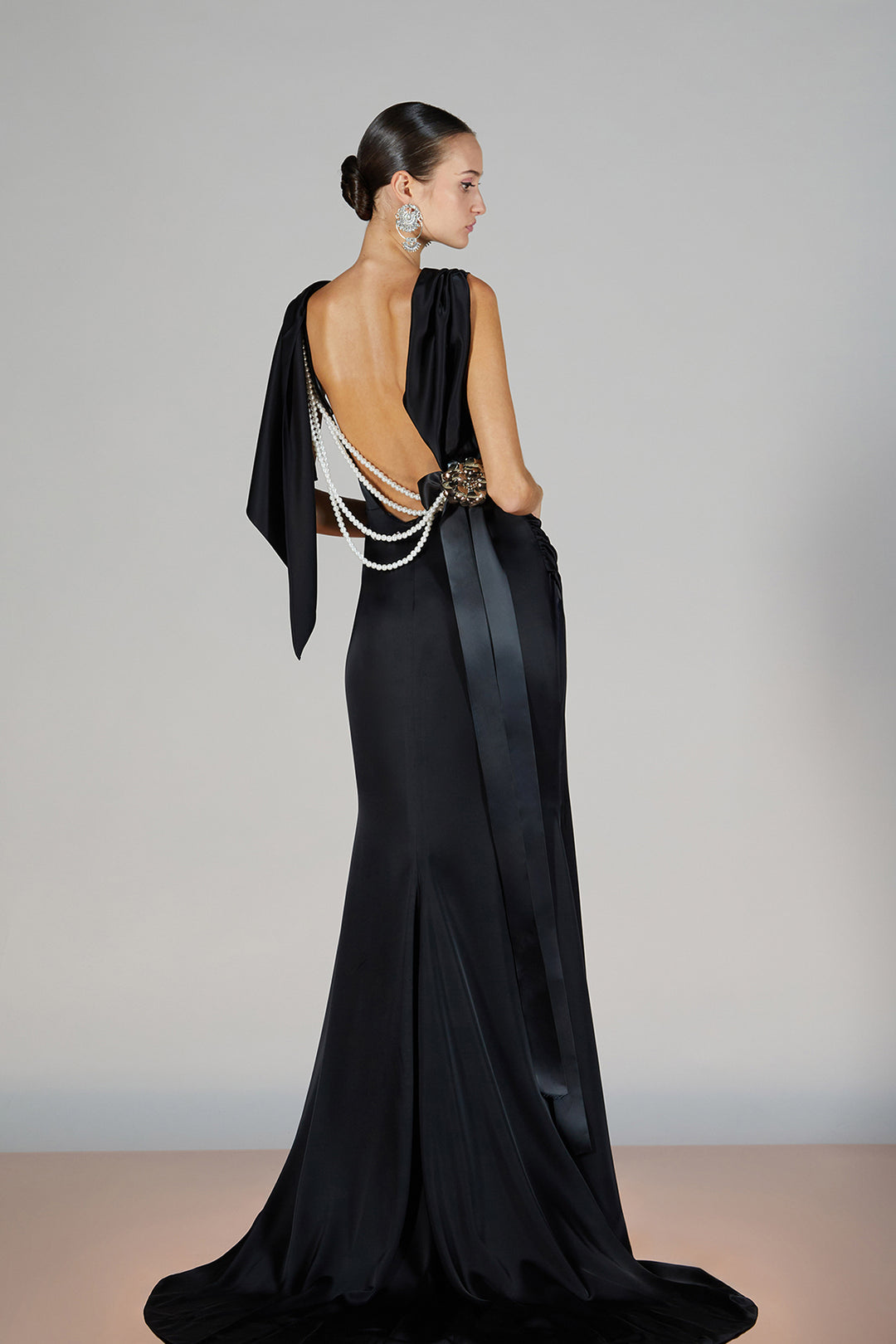 Column Dress with an Open Neckline