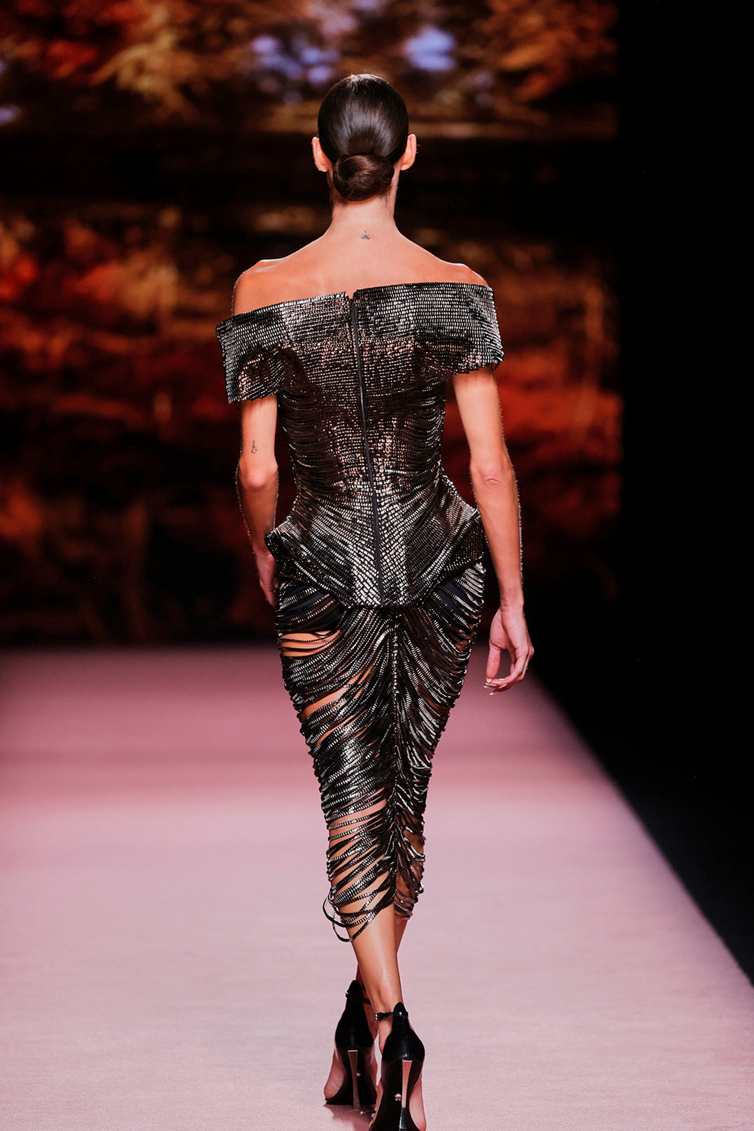 Midi with Beaded Sequins