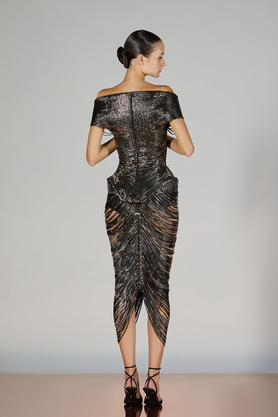 Midi with Beaded Sequins