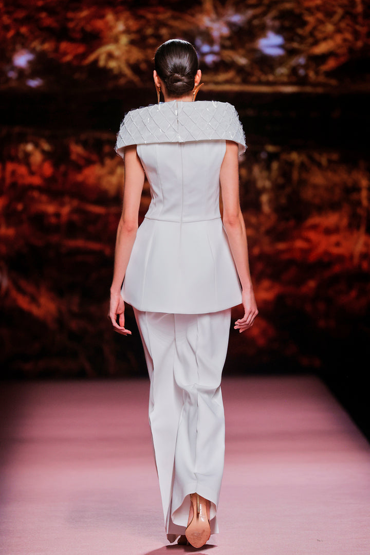 Off-The-Shoulder Crepe Set