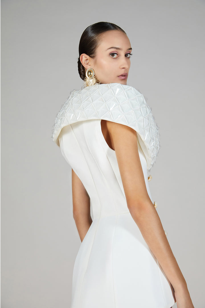 Off-The-Shoulder Crepe Set