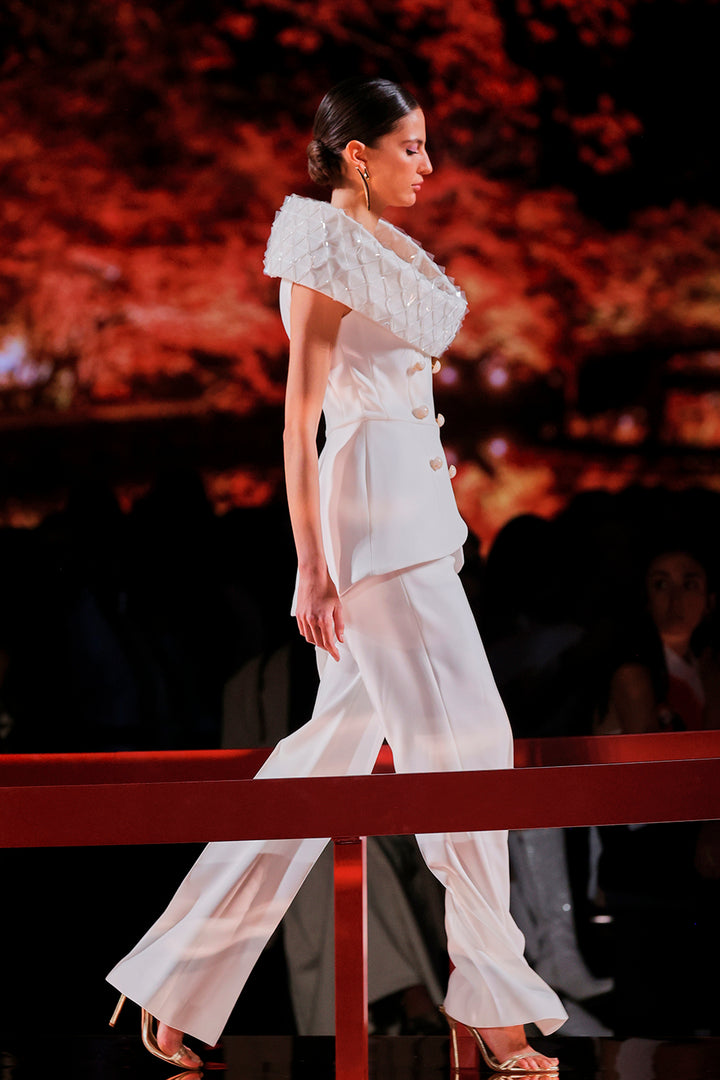 Off-The-Shoulder Crepe Set