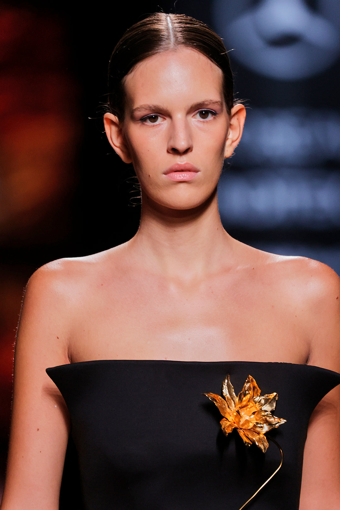 Strapless Crepe Dress