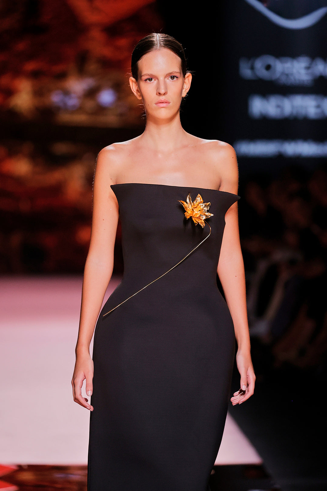 Strapless Crepe Dress