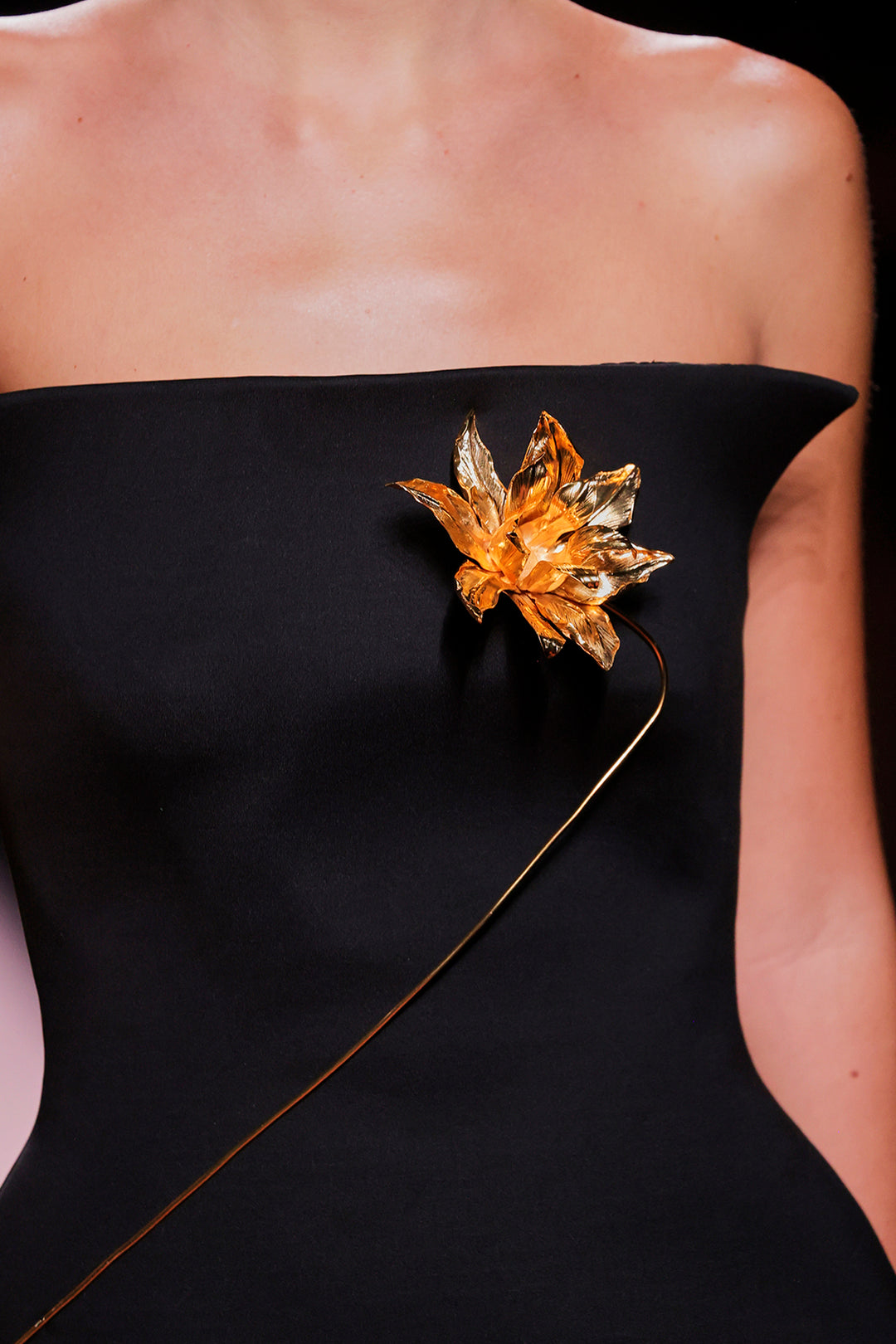 Strapless Crepe Dress