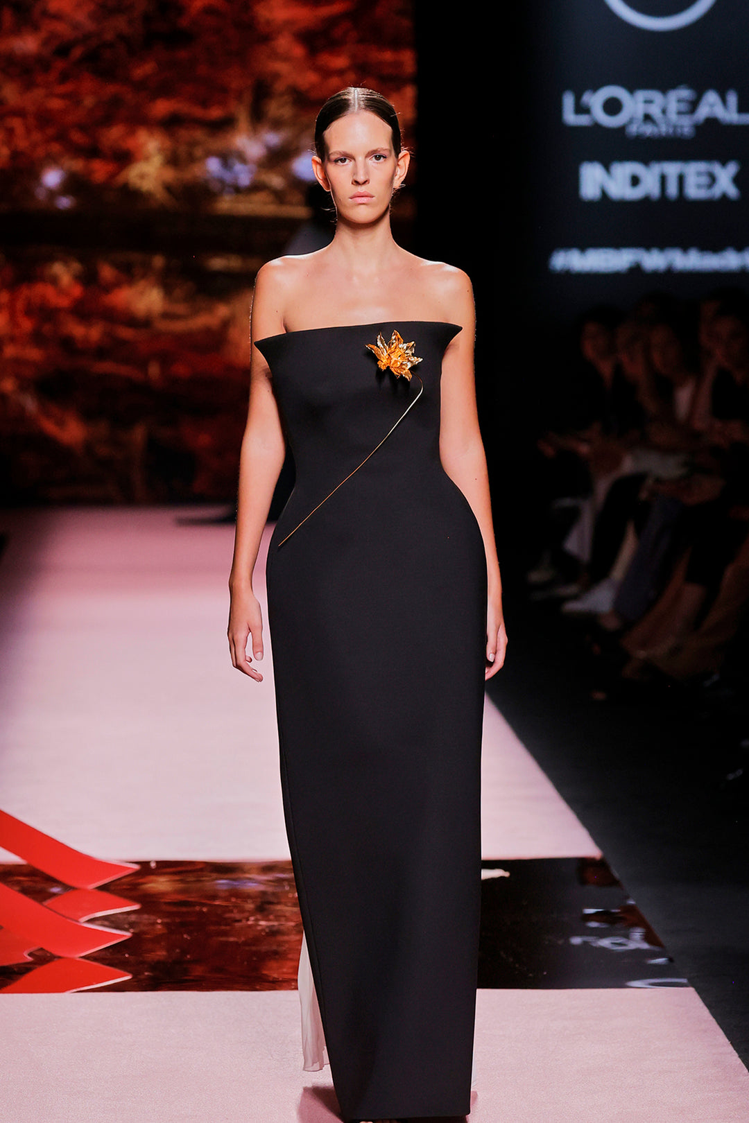 Strapless Crepe Dress