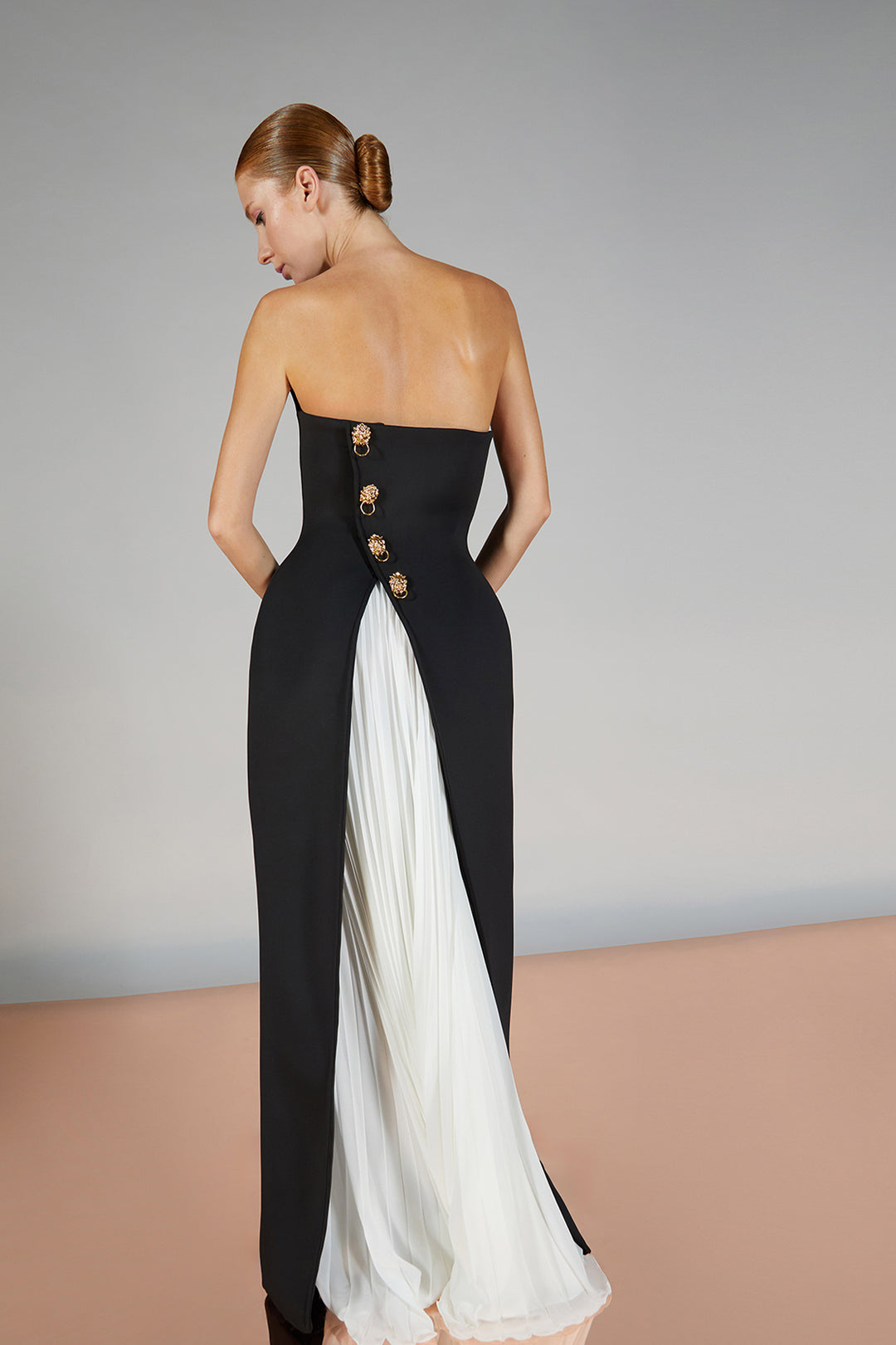 Strapless Crepe Dress