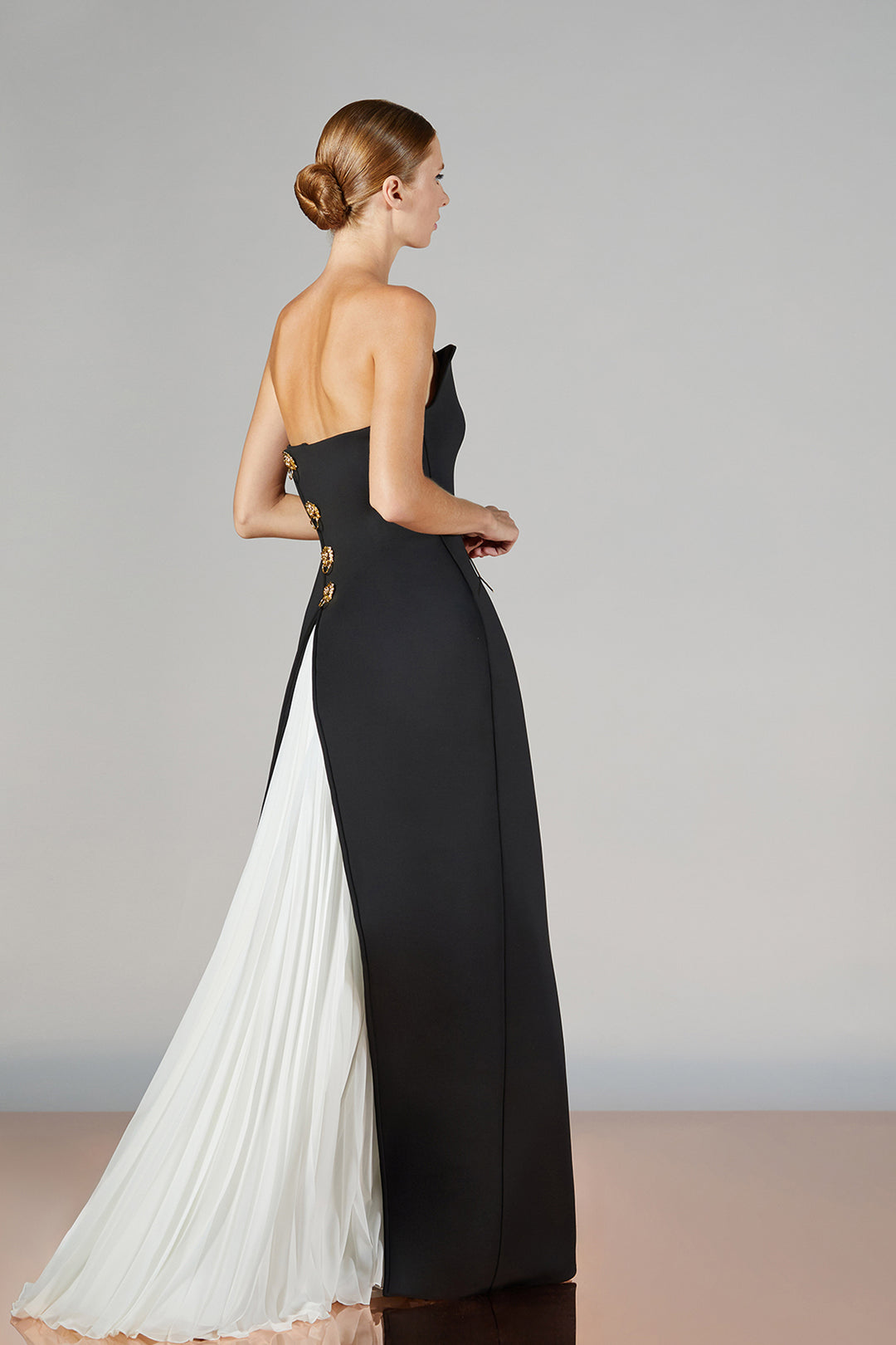 Strapless Crepe Dress