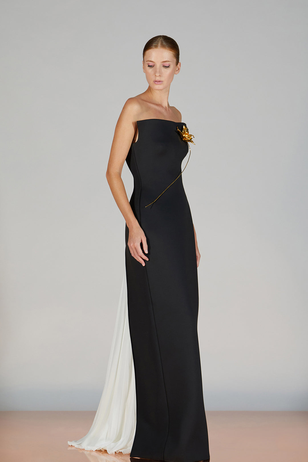 Strapless Crepe Dress