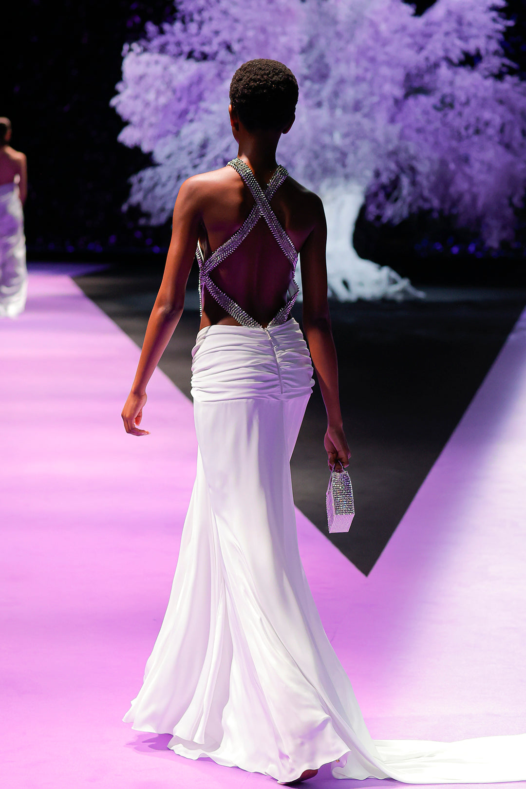 Halter neck embroidered dress with cut-outs Off-White / US 2 Halter neck embroidered dress with cut-outs Off-White / US 2