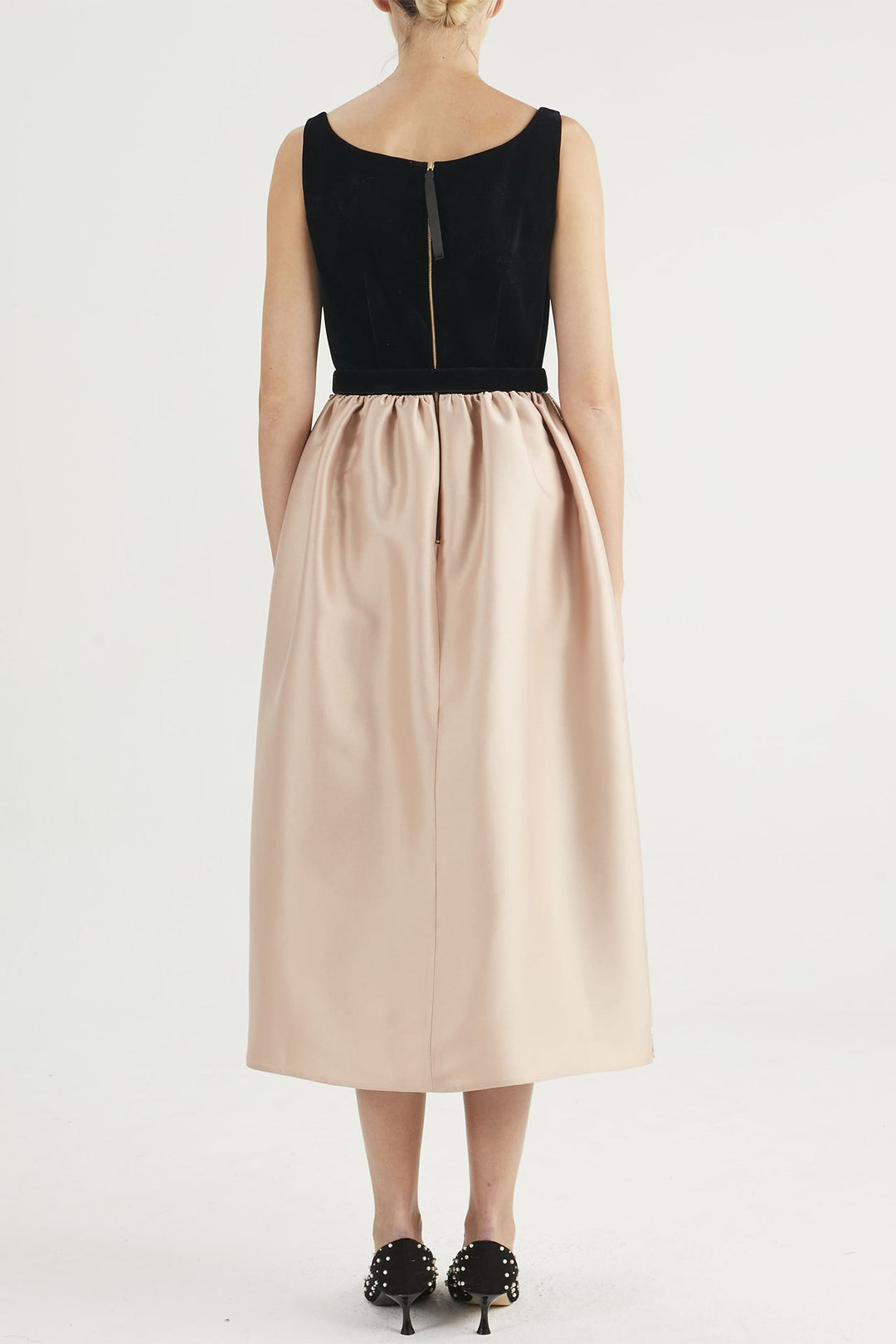 Square-Neck Midi Dress